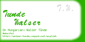 tunde walser business card